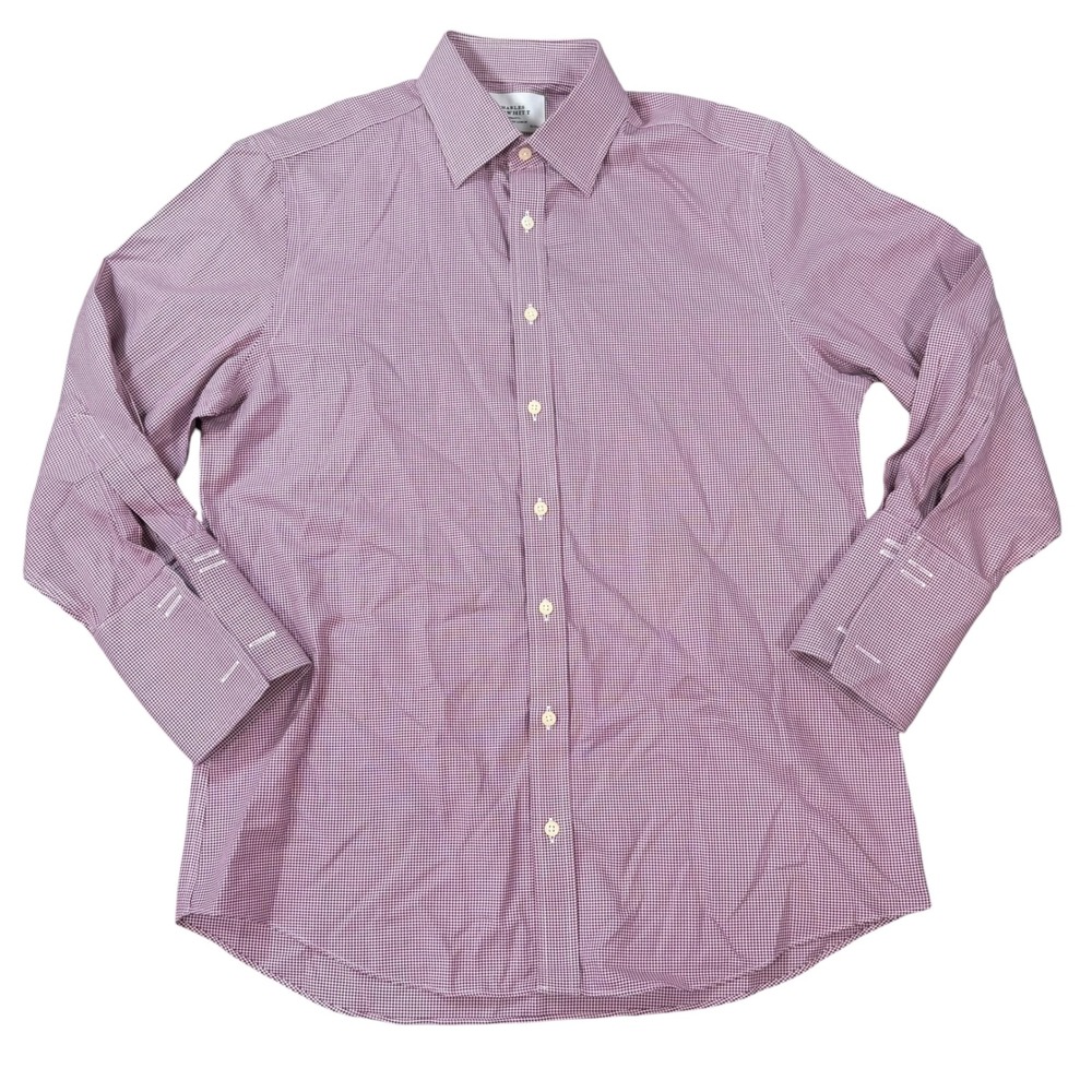 Charles Tyrwhitt Mens Non Iron Slim Fit French Cuff Shirt Size 16.5/33